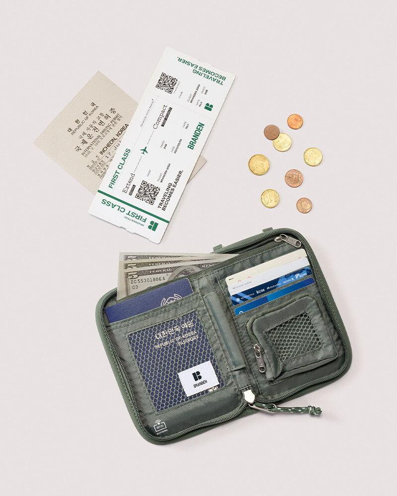 【品牌清貨SALE】 【現貨】【BRANDEN👝】旅行防盜護照銀包 Safe Cross Wallet Bag