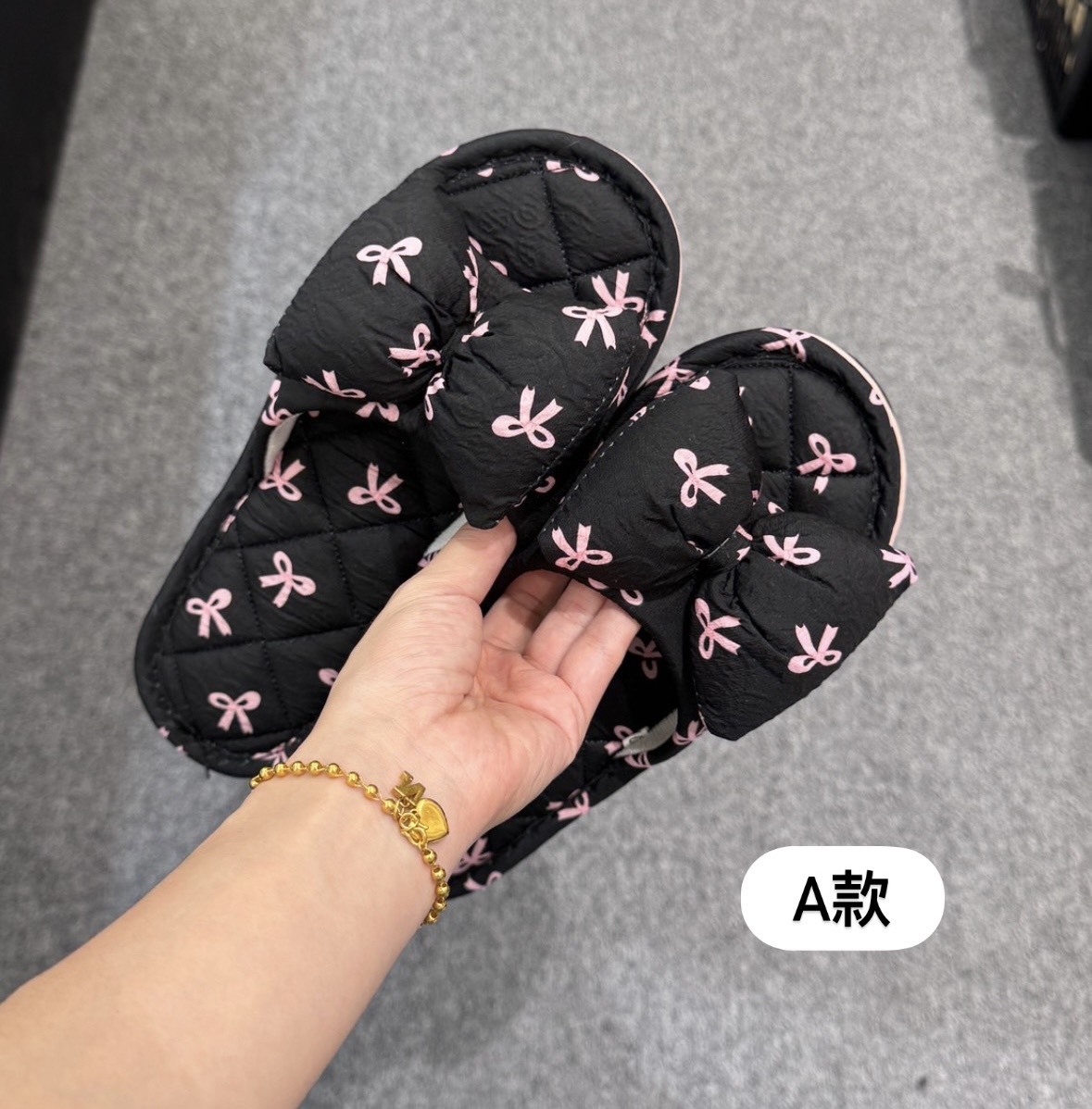 韓國連線 - 碎花款少女蝴蝶結款 拖鞋