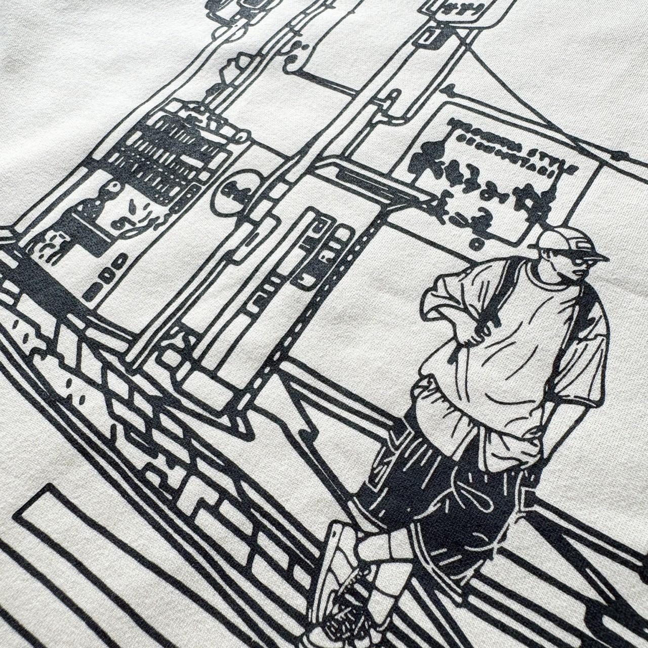 韓國短袖 日式線條街頭插畫短T 18923