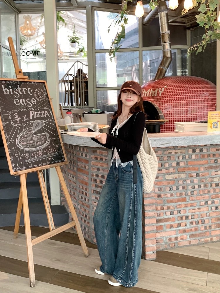 假兩件拼接蕾絲小外套/二色