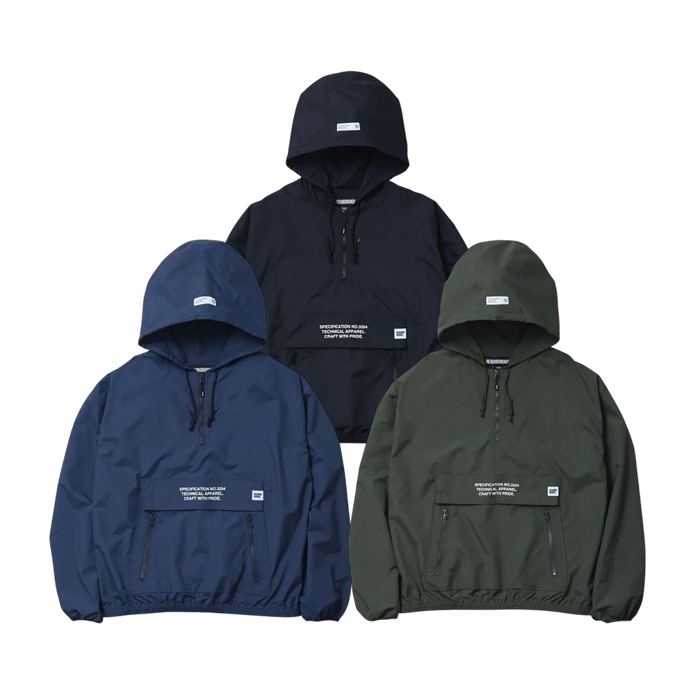 Neighborhood Anorak Jacket 黑、軍綠、海軍藍 外套 252TSNH-JKM05