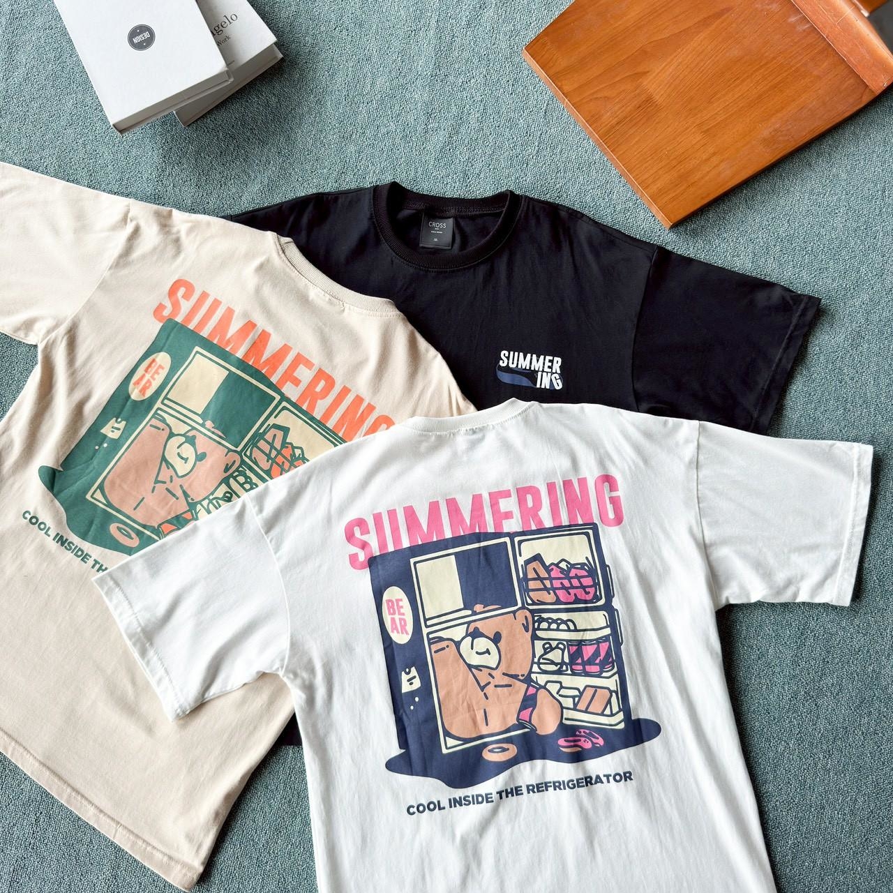 韓國短袖 Summering 冰箱小熊印花短T 18915