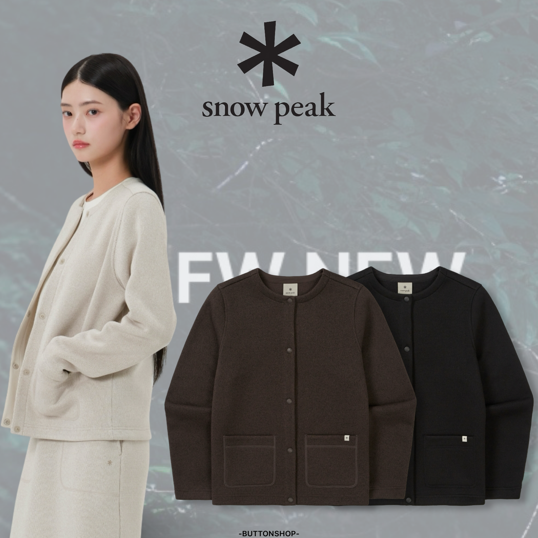 【現貨】snow peak Knit Women Cardigan 女款 針織毛呢 外套 S25WWFFJ77