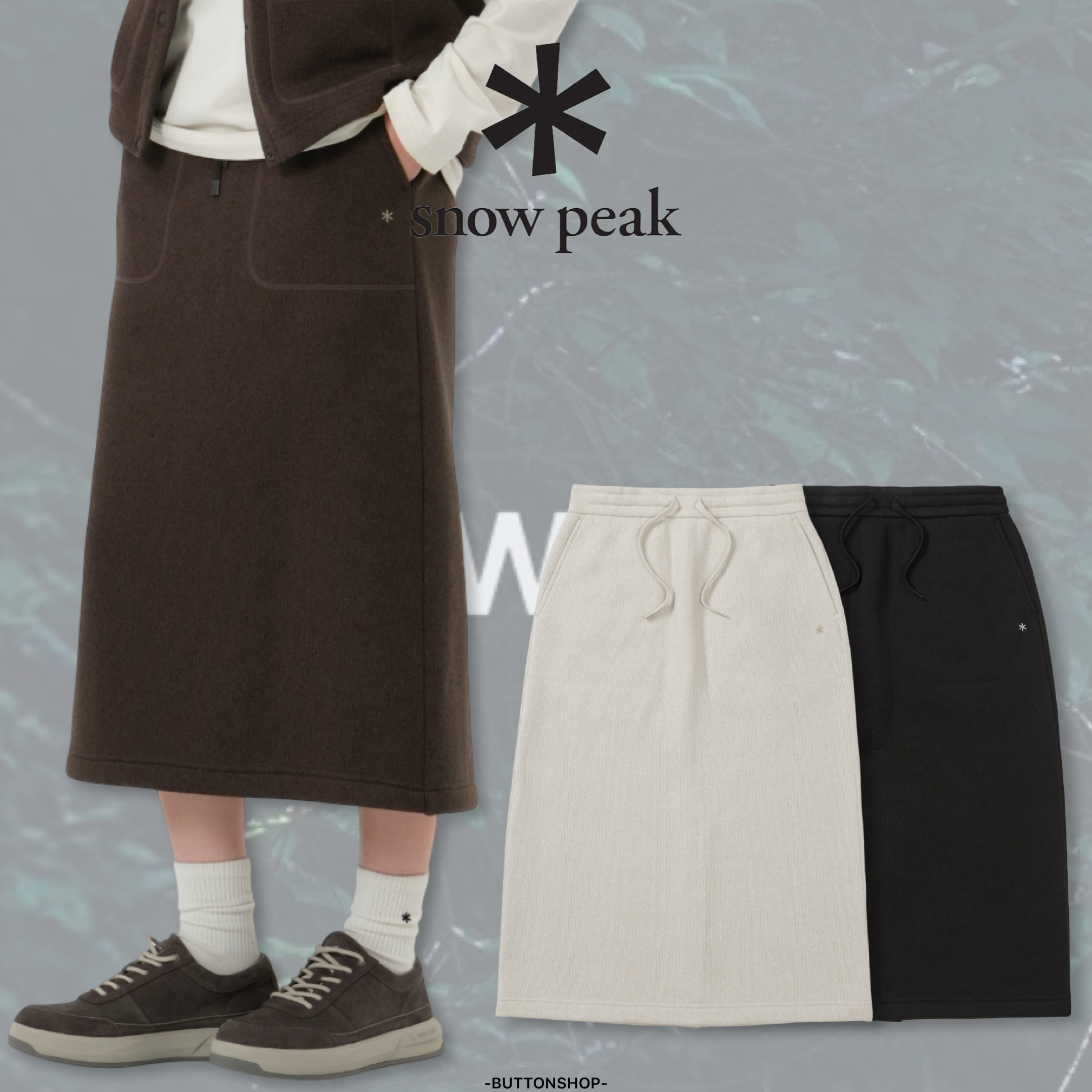 【現貨】snow peak Knit Women Skirt 女款 針織毛呢 長裙 S25WWFSK77