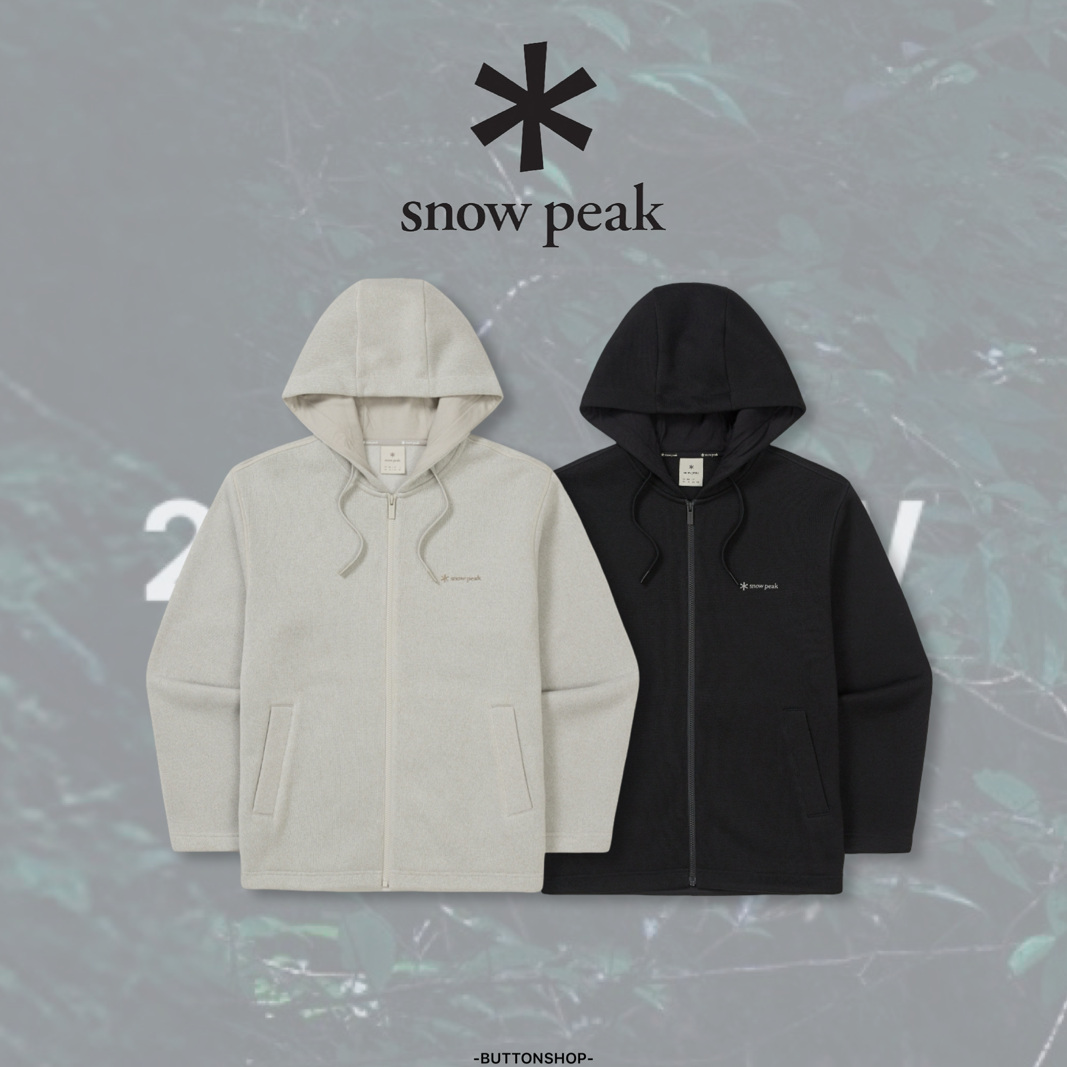 【代購】snow peak Knit hood zip up  針織毛呢連帽拉鍊外套  S25WMFFJ78