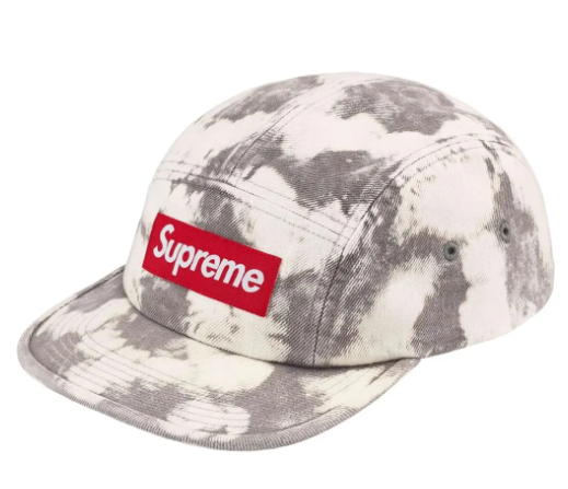 Supreme Denim Camp Cap 潑墨白