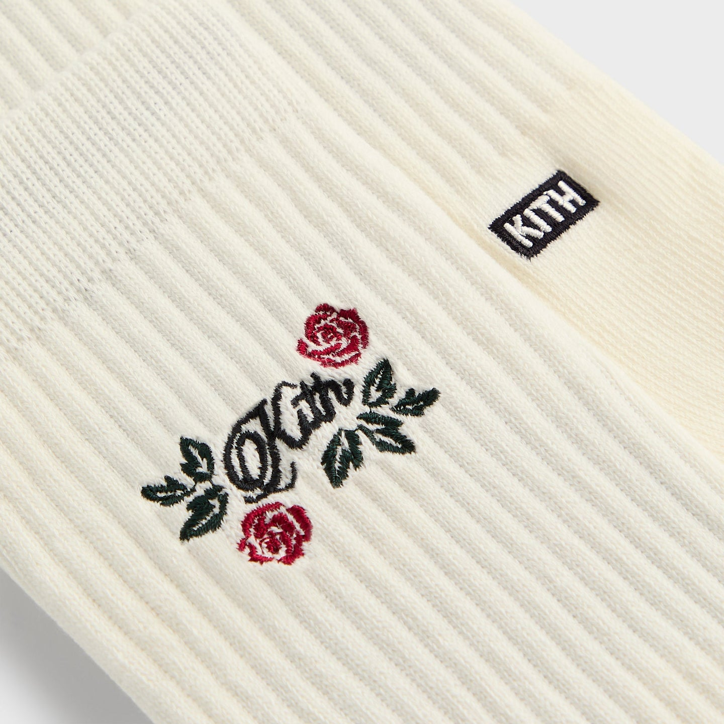 2025AW KITH Embroidered Rose Crew Socks 玫瑰 長襪 襪子 現貨 KHM220152