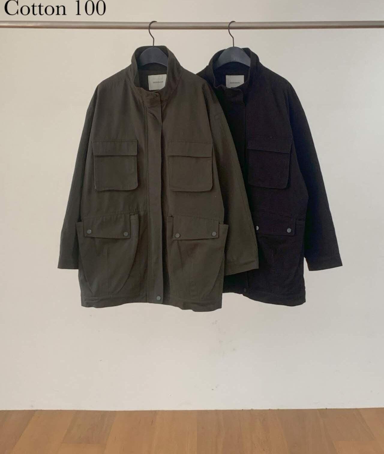 DR5010 設計感工裝多口袋小樽領外套