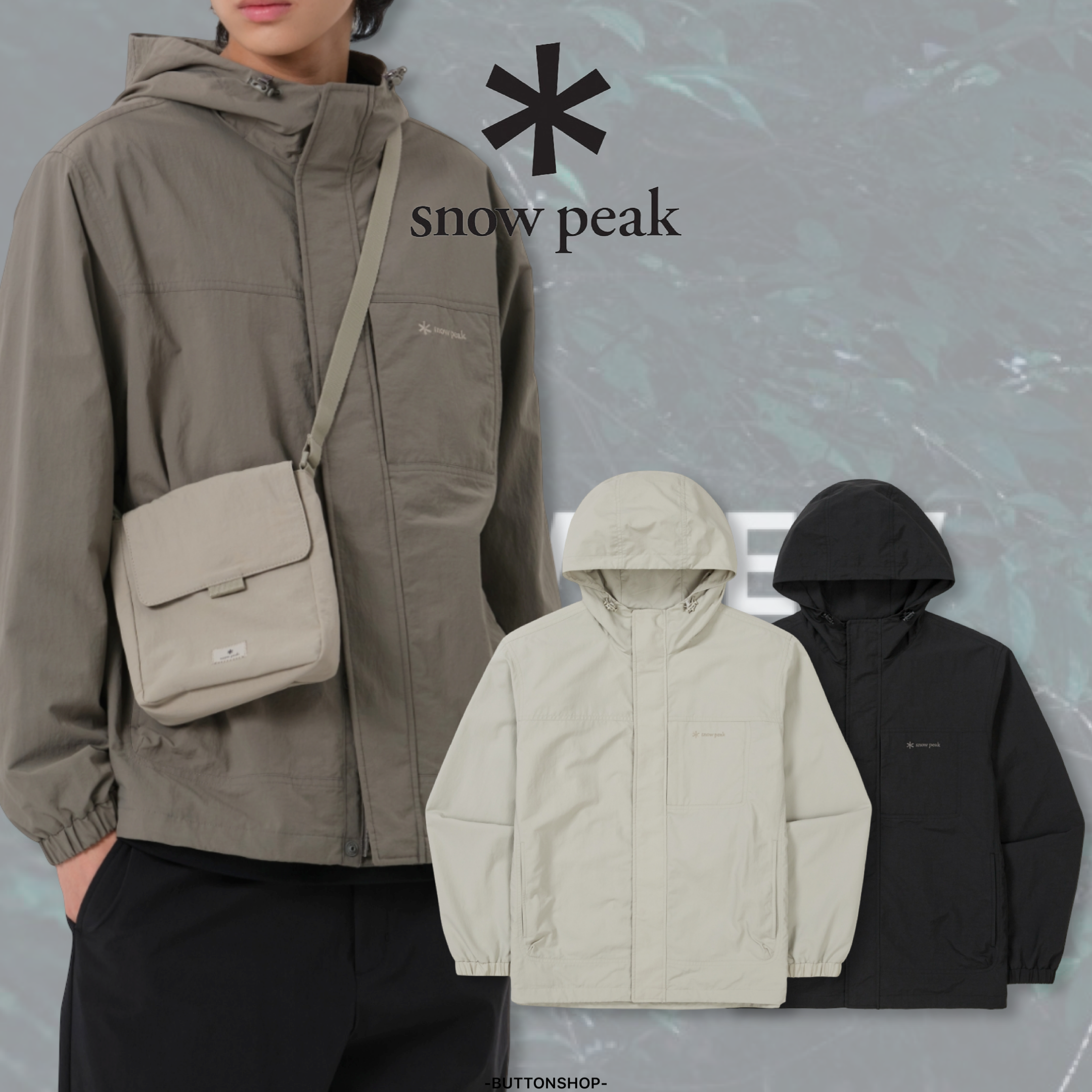 【代購】snow peak cample hood windbreaker  BTS 金泰亨同款  防風外套 S25FMCWB12