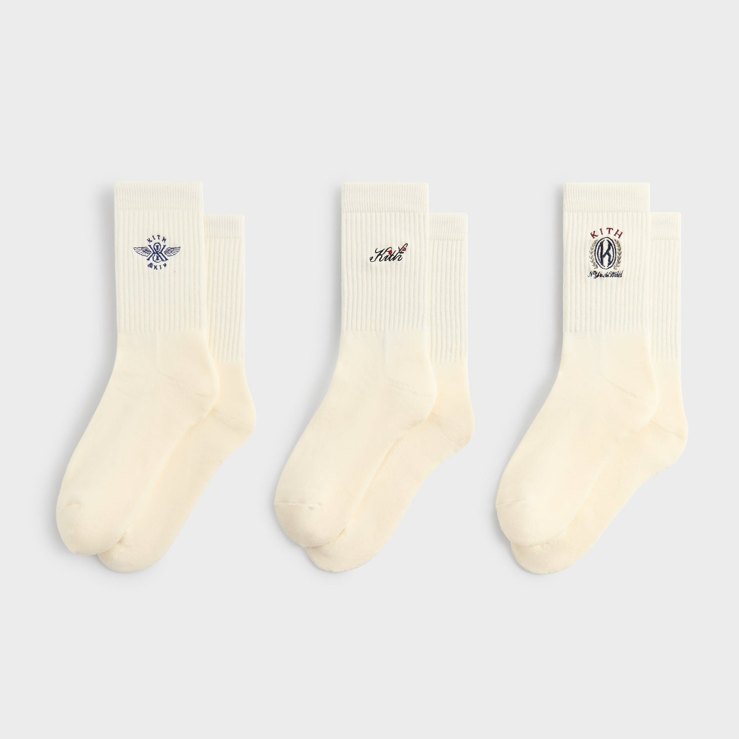 2025AW KITH 3-Pack Graphic Crew Socks 三雙一組 襪子 長襪 現貨 KHM220149