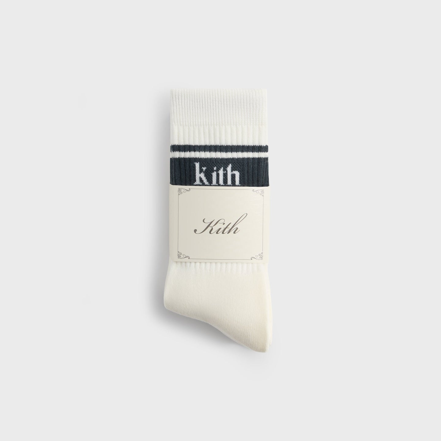 2025AW KITH Variegated Stripe Crew Socks 三雙一組 條紋 LOGO 襪子 長襪 現貨 KHM220155