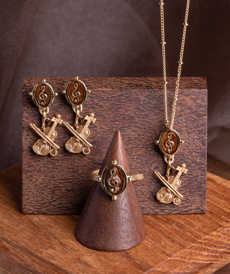 小提琴&音符耳環/戒指/頸鏈