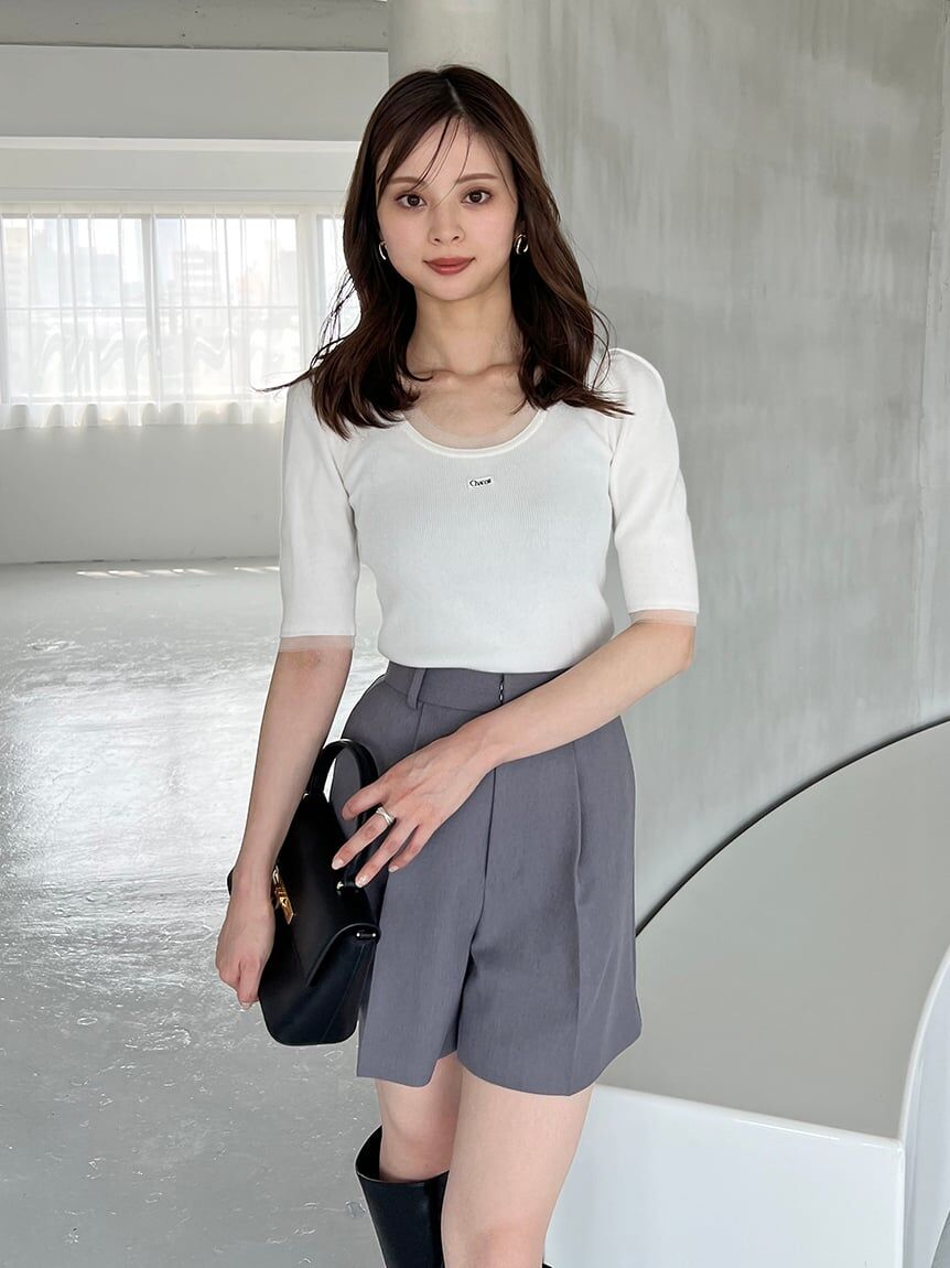 [預購] 折扣SNIDEL × Chacott 聯名羅紋針織上衣