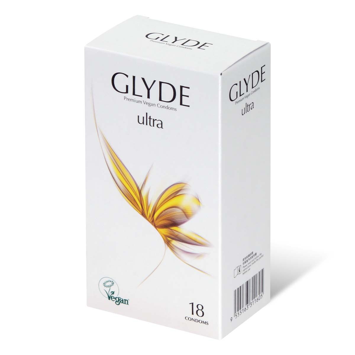 Glyde Vegan Condom Ultra 18's Pack Latex Condom
