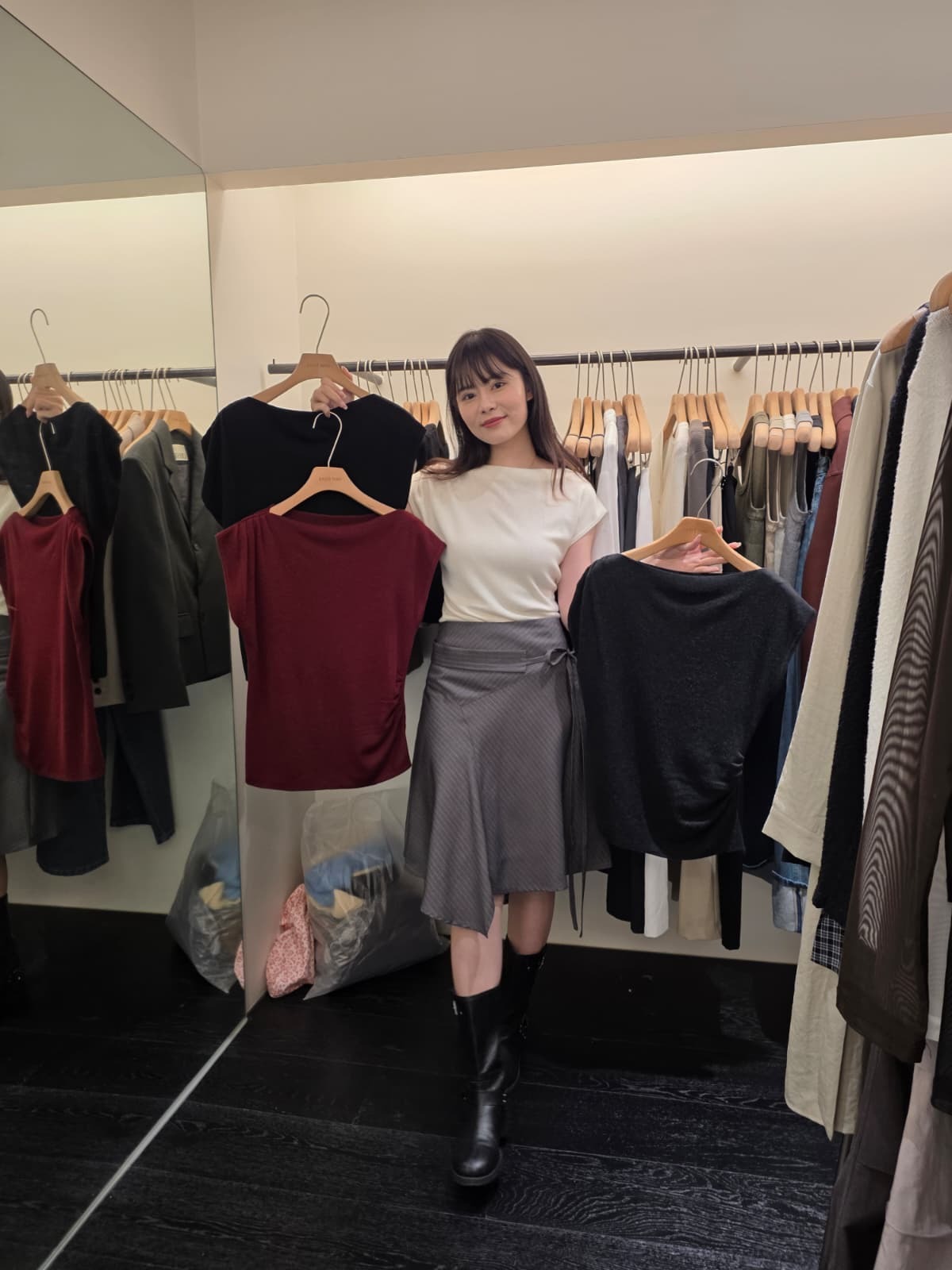 *最後現貨特價* OB5029 羊毛微垂墜飛飛袖上衣