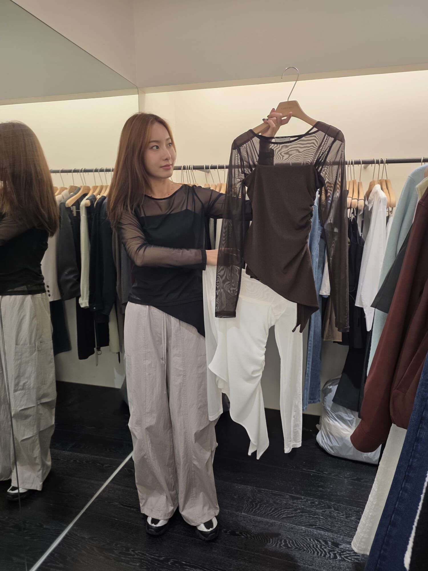 OB5011 小性感透視薄長袖外搭