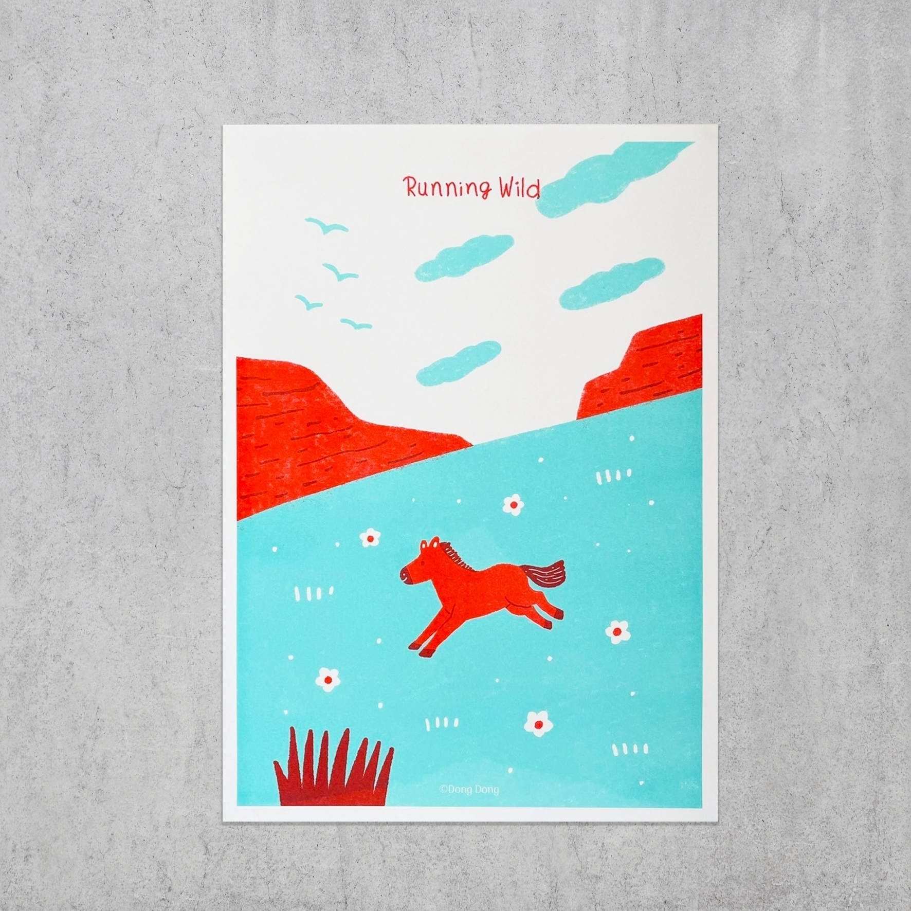 A3孔版印刷海報/奔向自由/自由系列海報