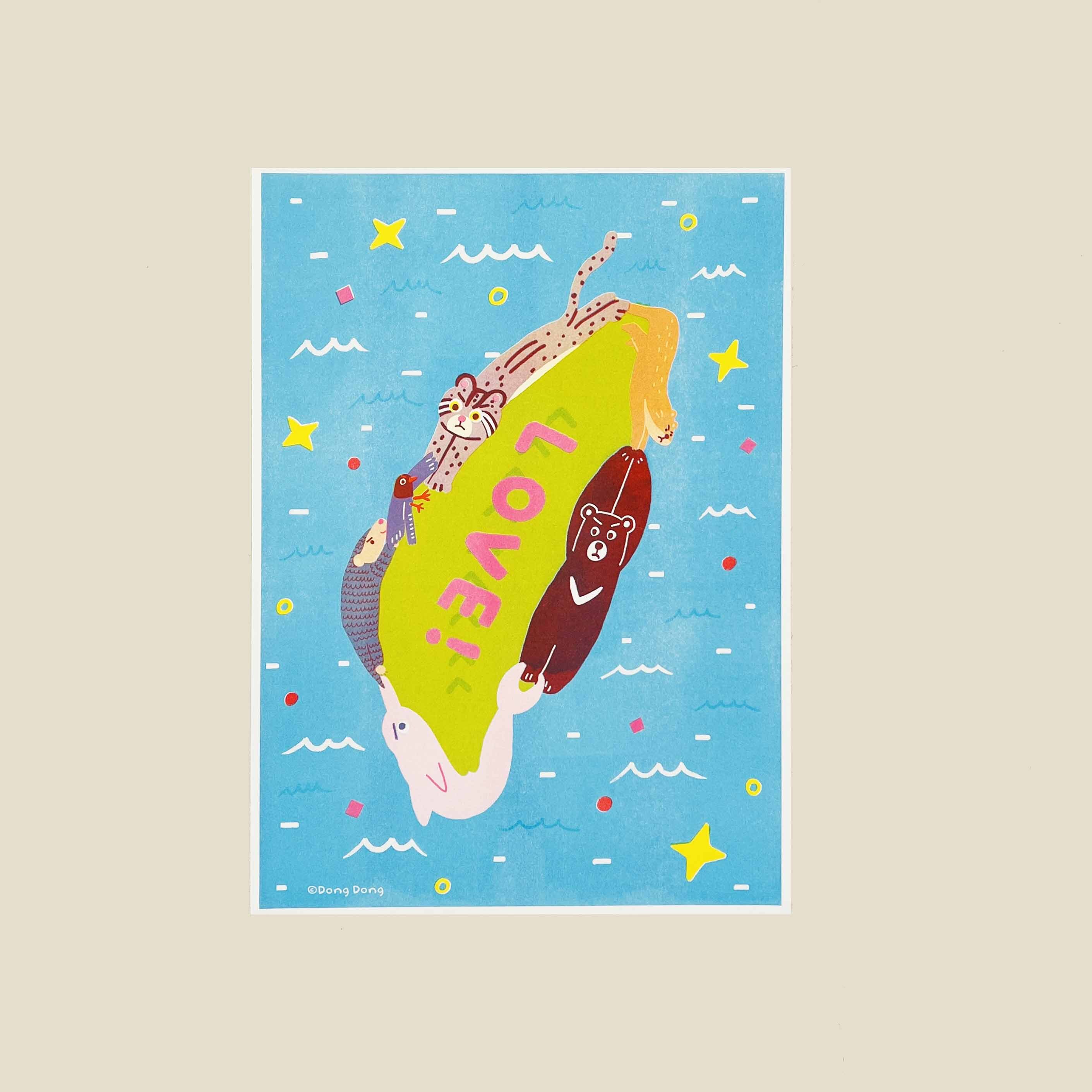 A3孔版印刷海報/台灣守衛隊海報/特有種動物