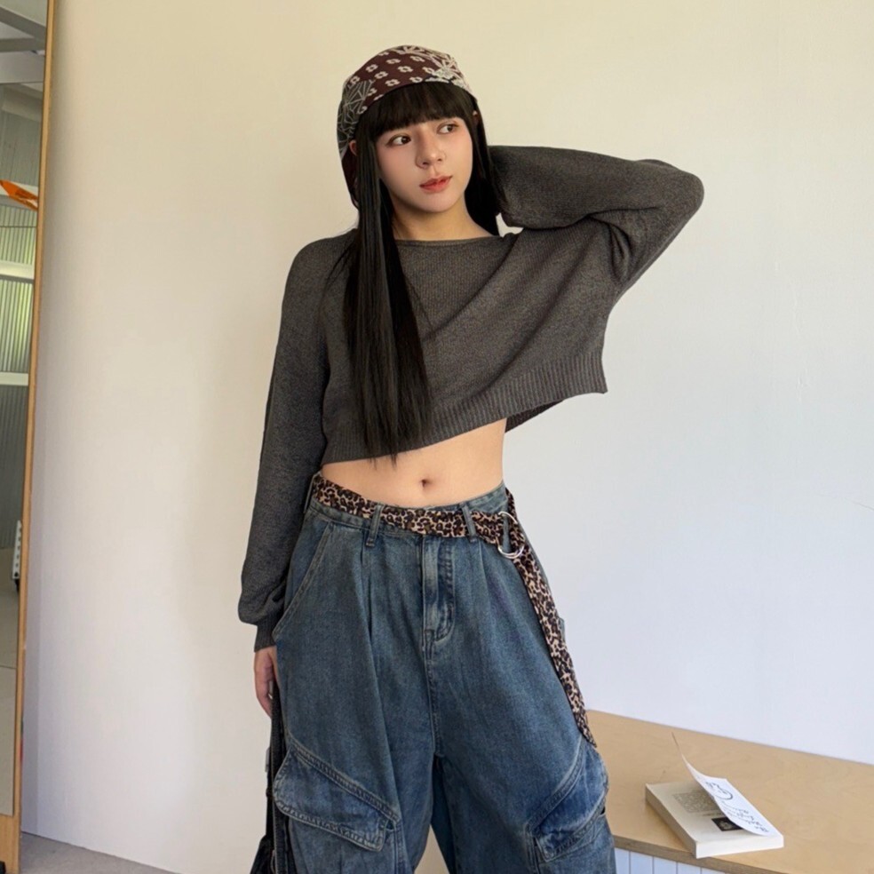 自訂款!偷心計畫💘中短版圓領薄針織上衣