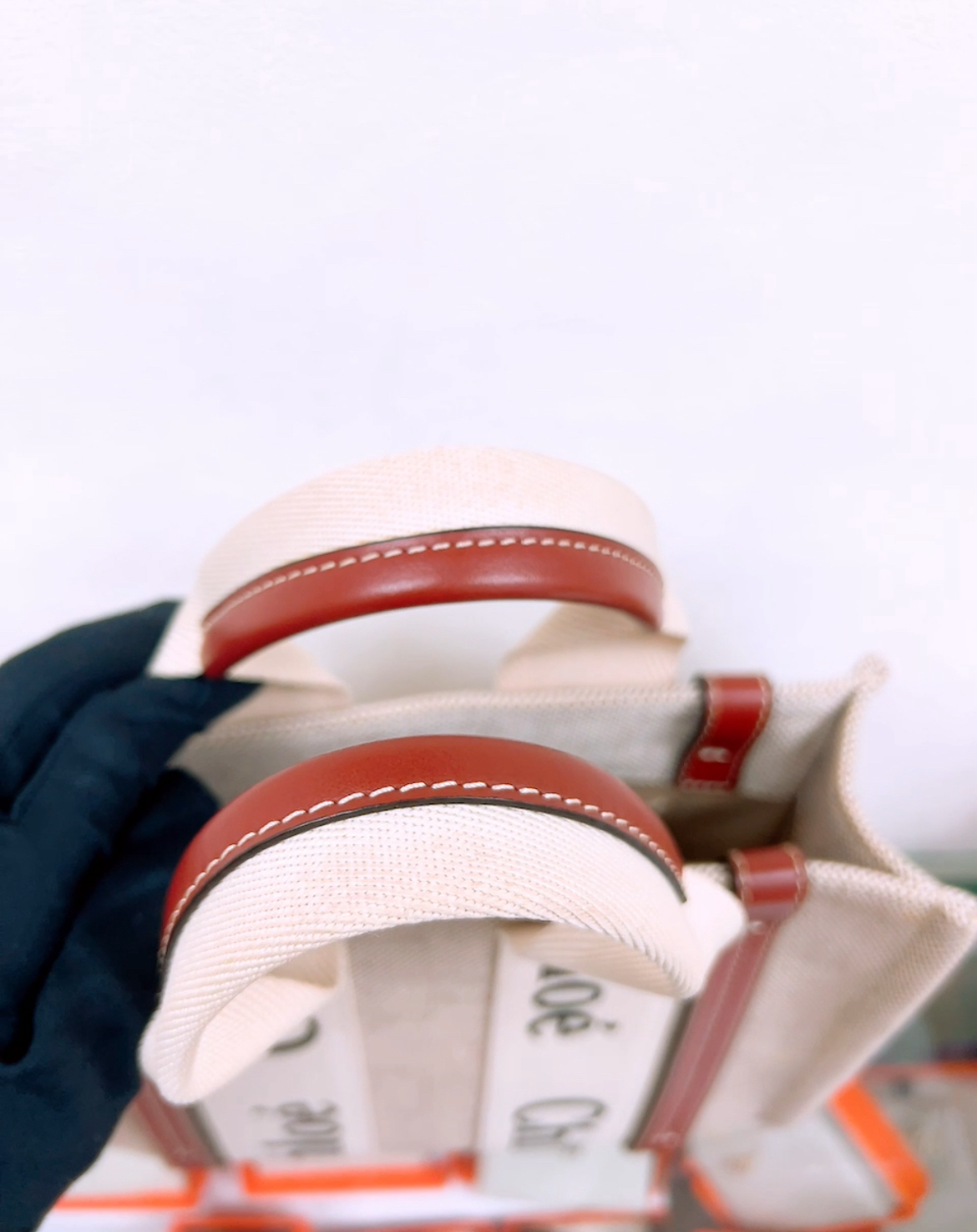 Chloe woody tote small tan