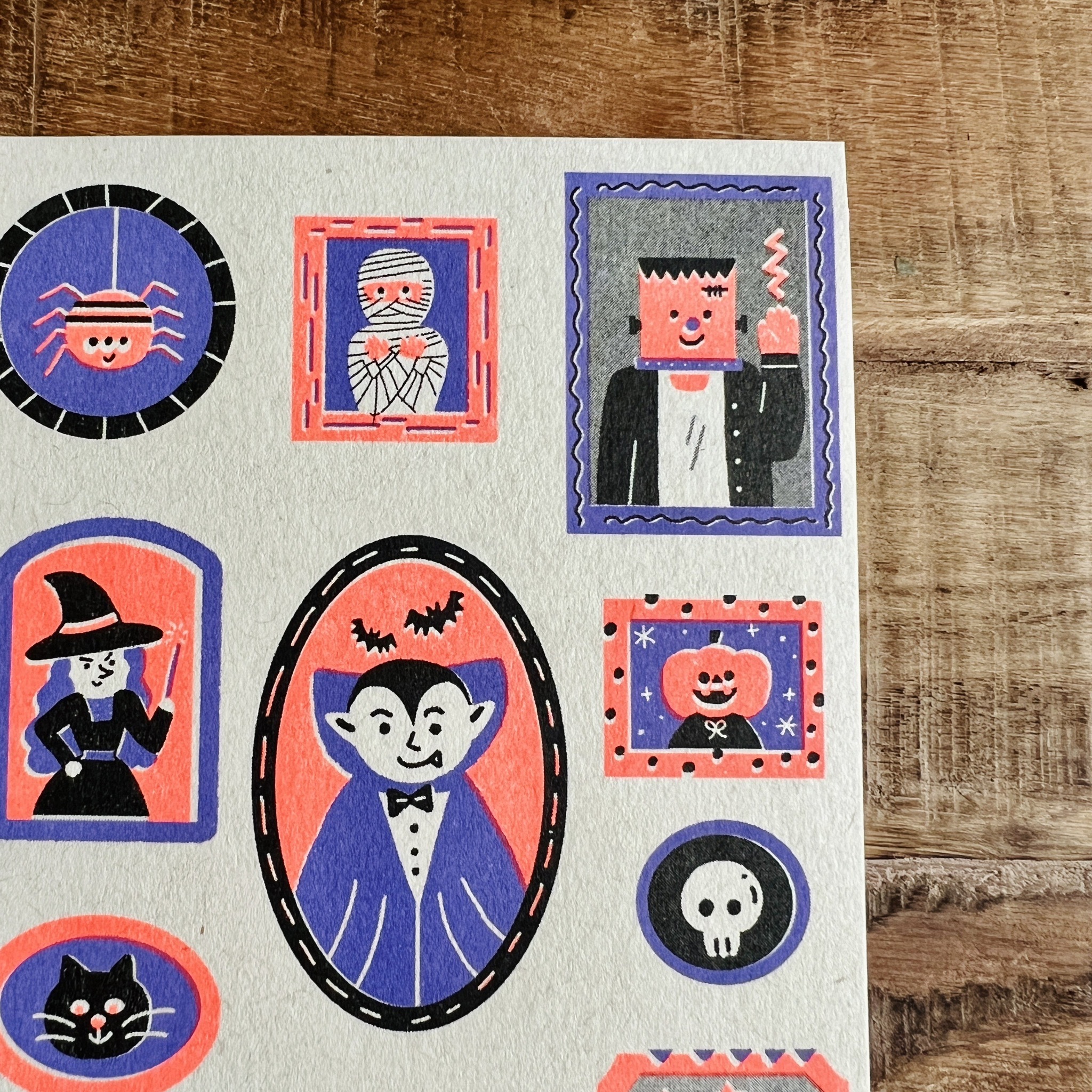 怪物藝廊/孔版印刷明信片/萬聖節