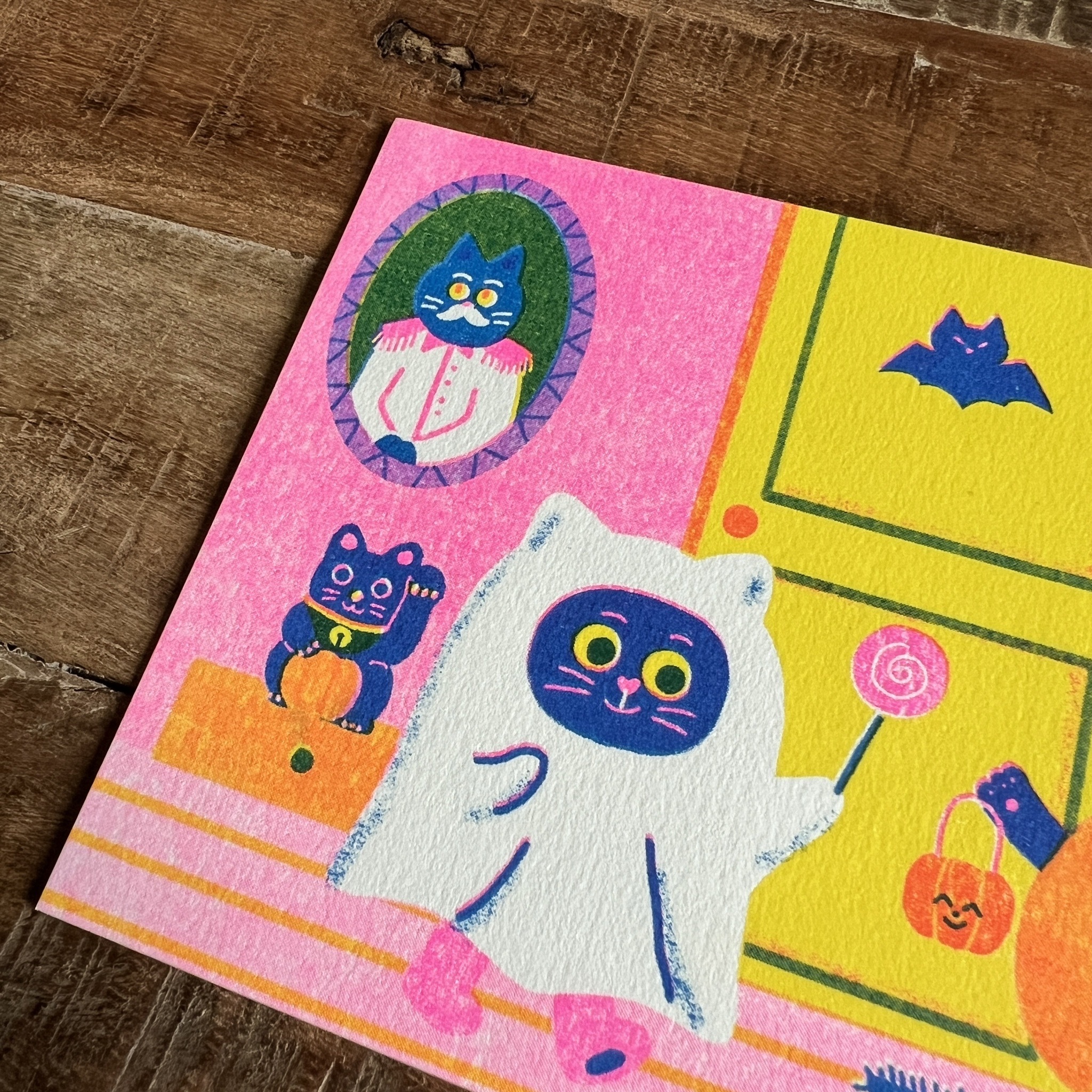 乒乒乓乓愛搗蛋/孔版印刷明信片/萬聖節