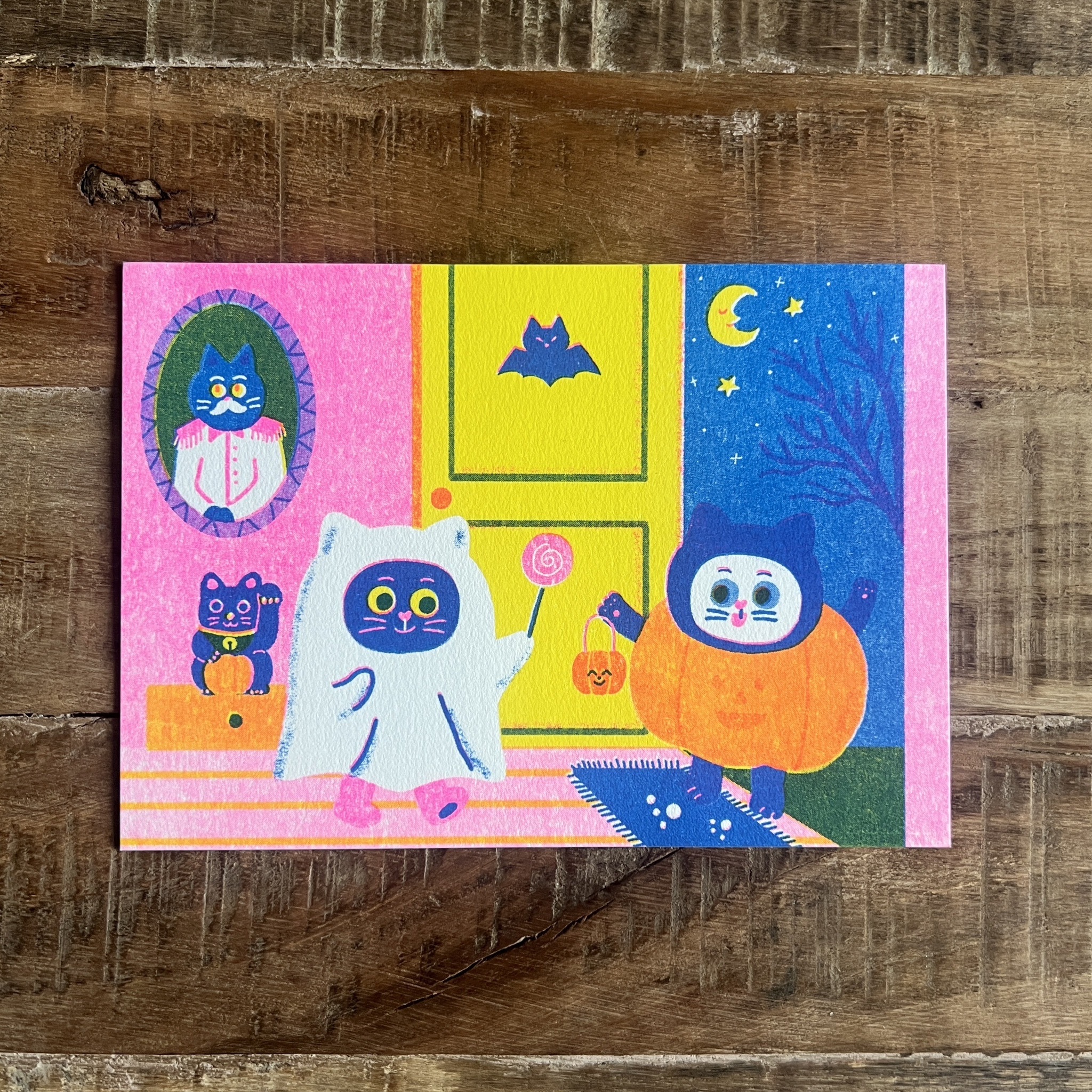 乒乒乓乓愛搗蛋/孔版印刷明信片/萬聖節