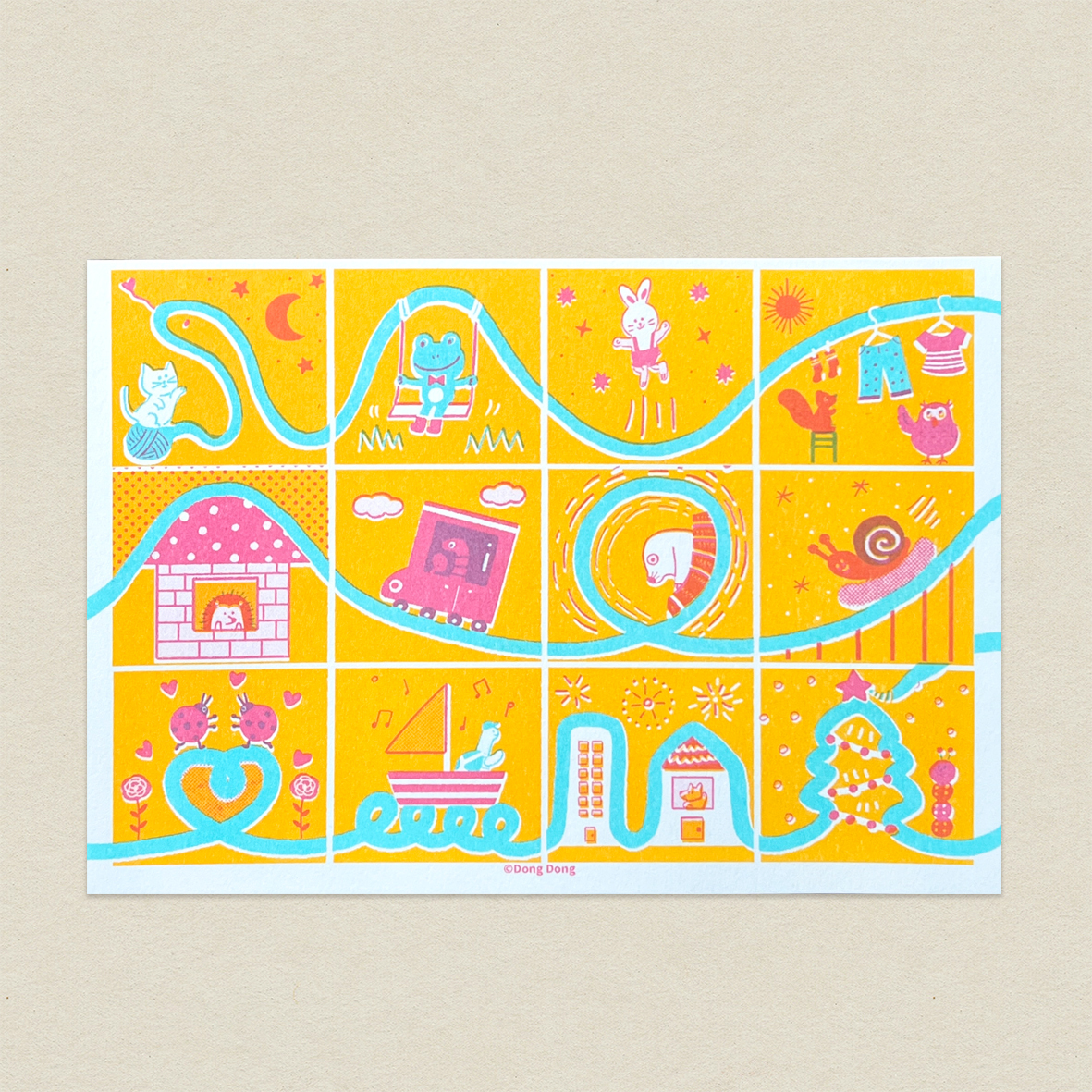 【A5明信片】The Line Link/孔版印刷明信片