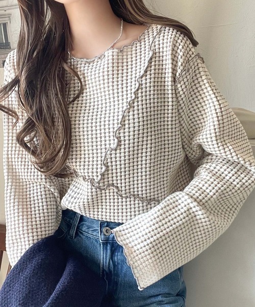 日本🇯🇵連線 Classical Elf 兩面可穿華夫格長袖上衣 立體線條 華夫格 2WAY 長袖 打底 3色(任買兩件711免運)/預購