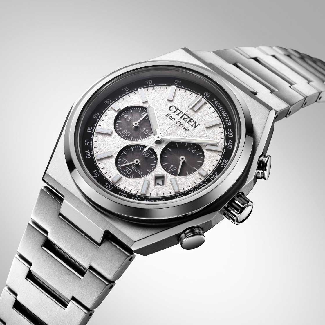 CITIZEN Zenshin Chronograph Super Titanium Eco-Drive CA4610-85A 鈦金屬