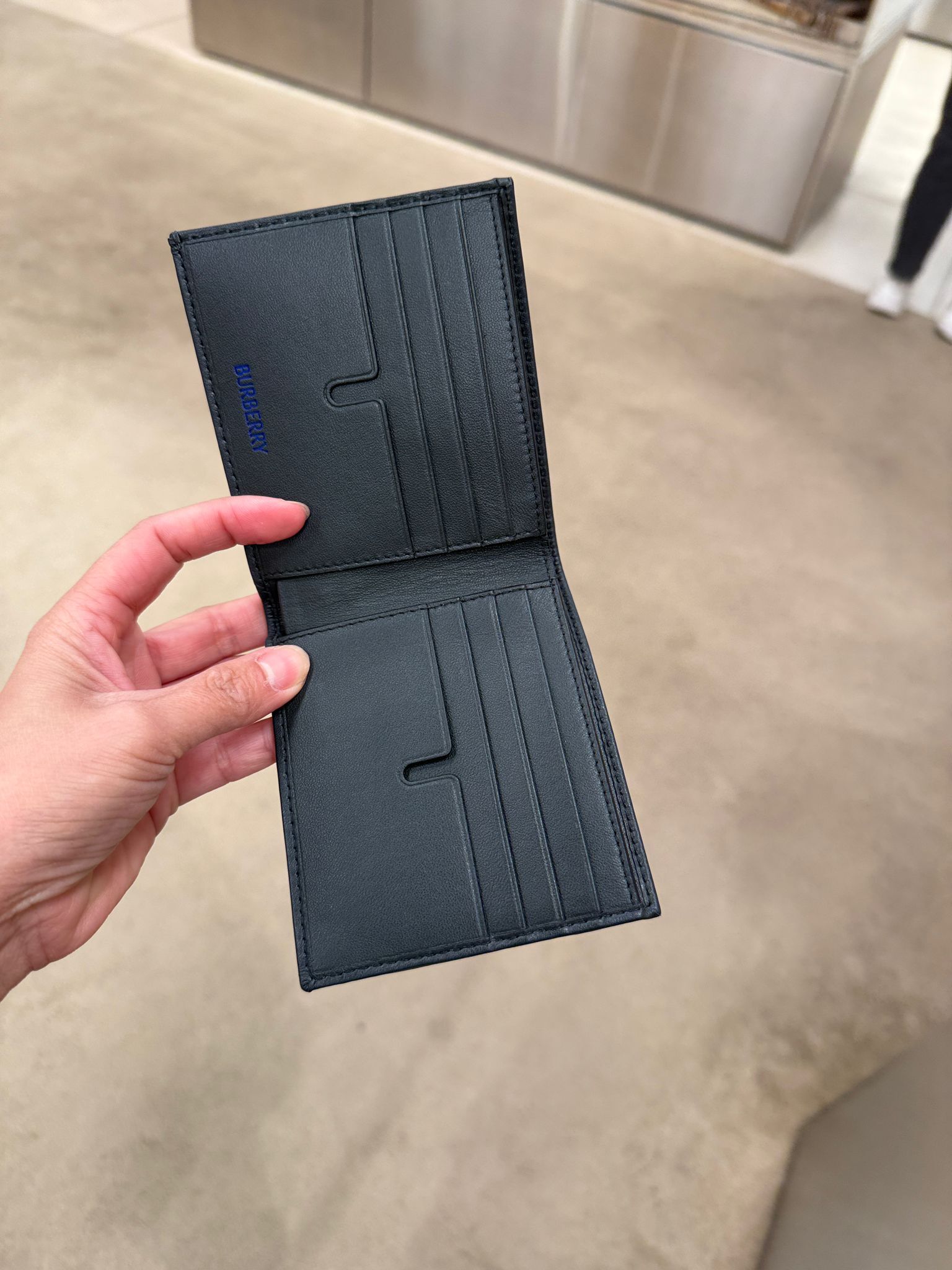 Burberry REG CC Check Bi-fold Wallet Dark green