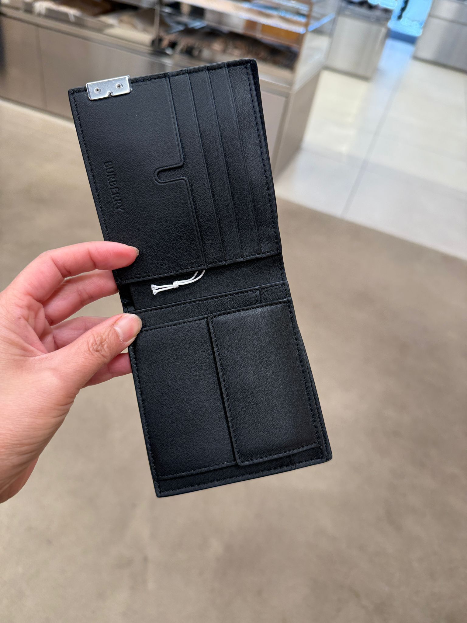 Burberry CC coin Bi-fold Wallet Black