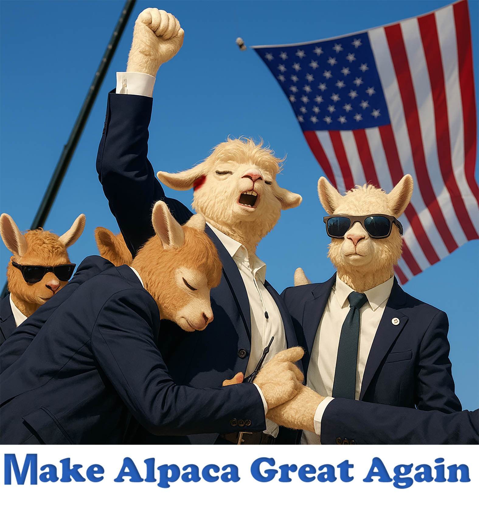 讓羊駝再次偉大 Make Alpaca Great Again 女版短T