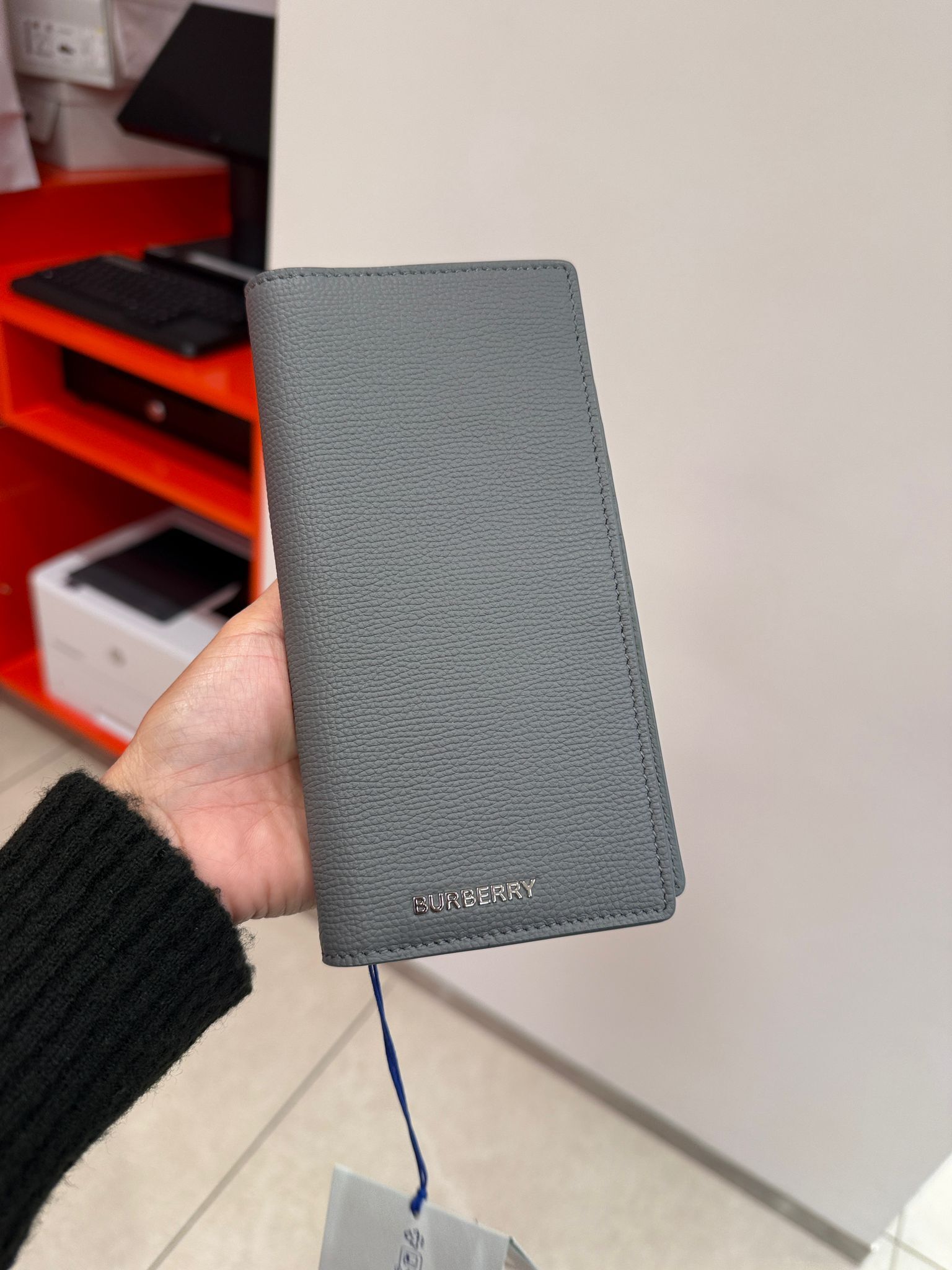 Burberry Cavaendish Long Bi-fold Wallet Grey