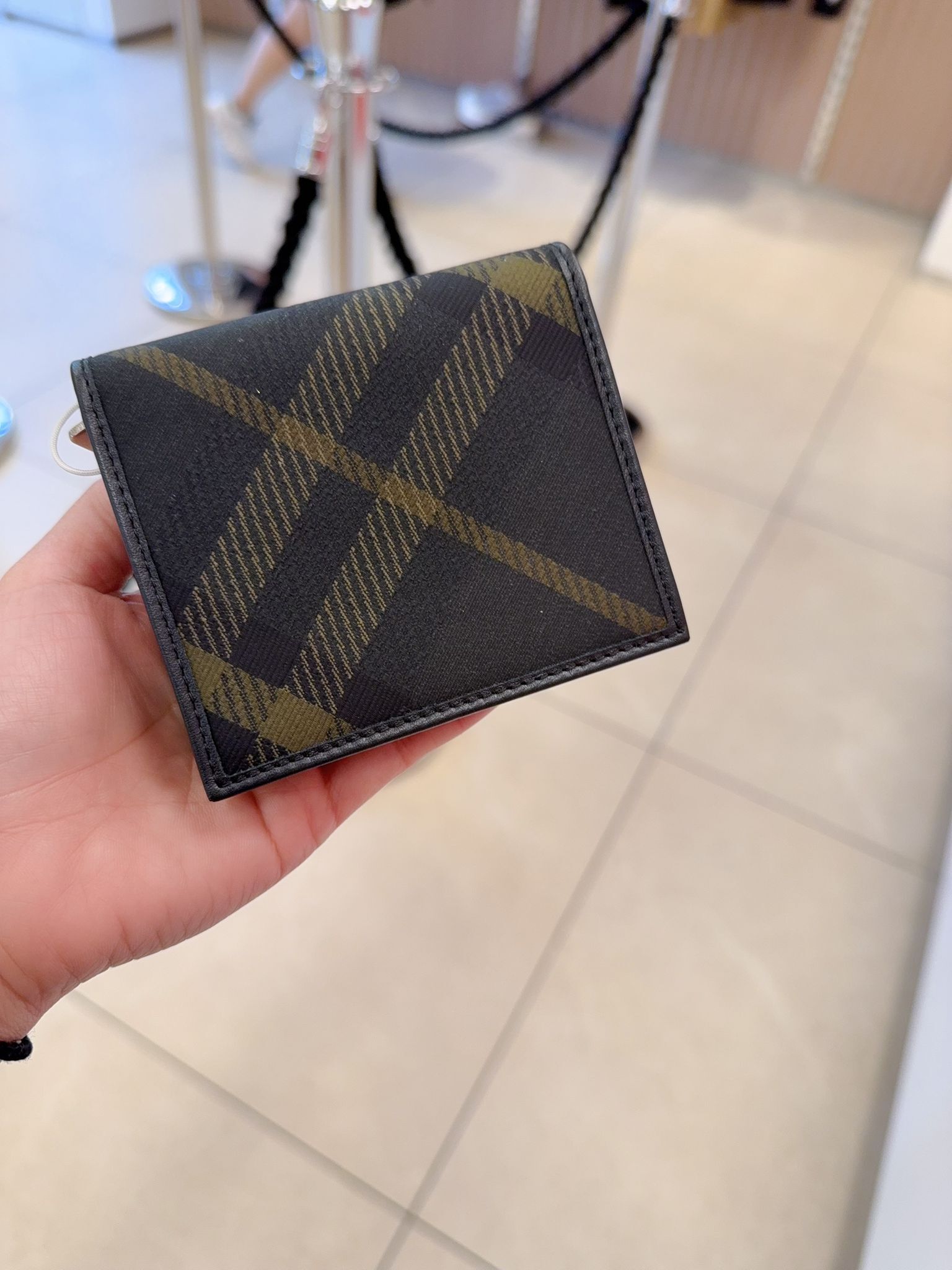 Burberry Check Coin cardholder Taupe
