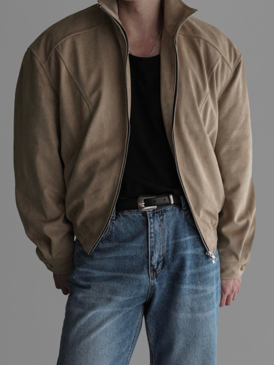 反領拉鍊猄面褸 Veil-077JK