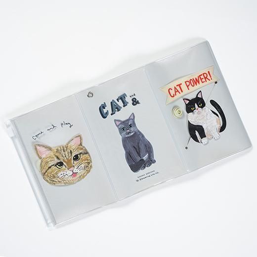 袖山嘉穗子 貓 TIDY卡夾鑰匙包｜ 日本Greeting Life