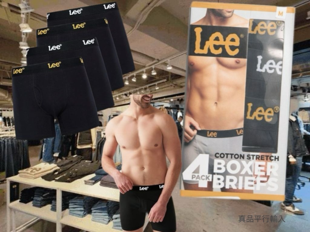 【預購】LEE H091652 男裝4條裝平角內褲