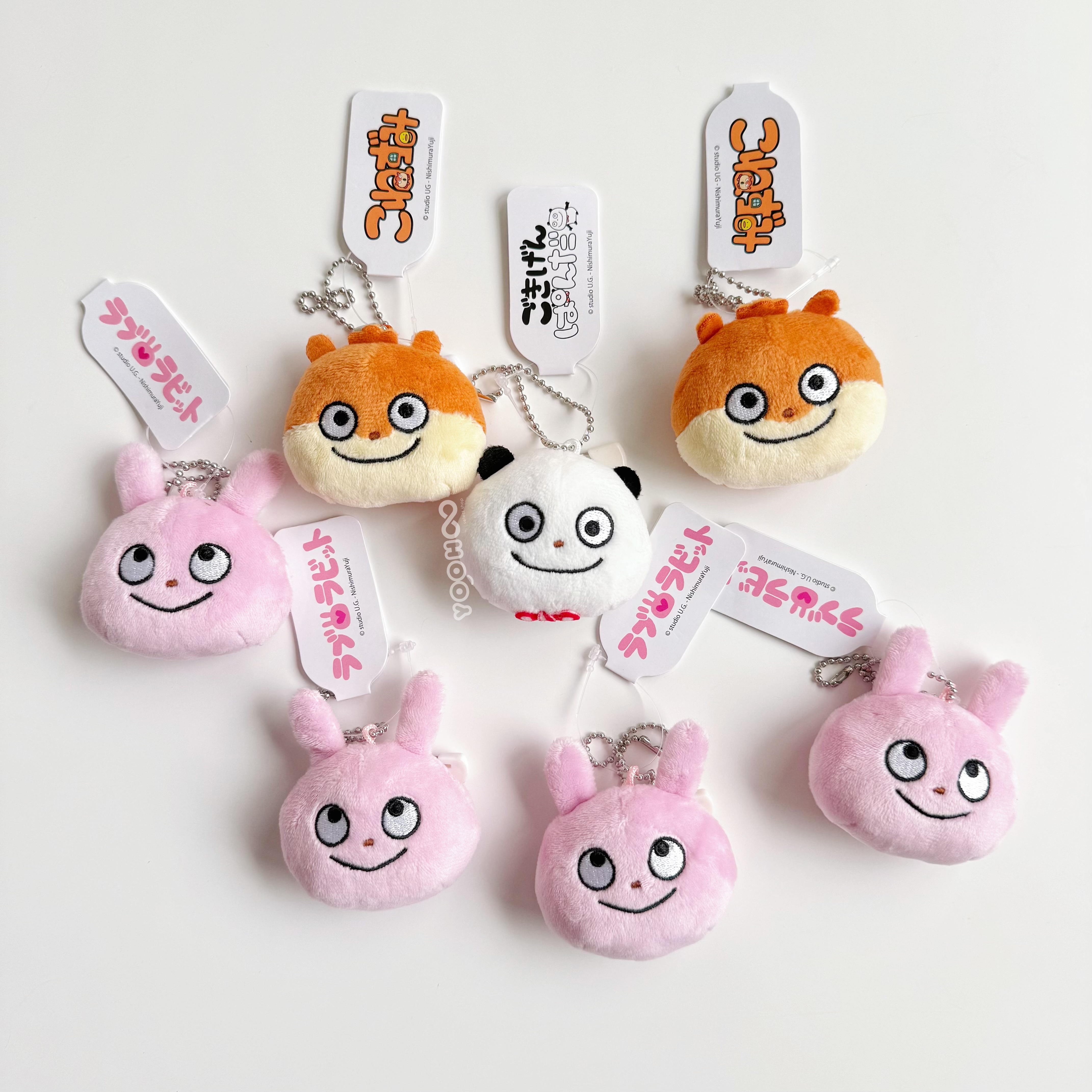 現貨┃西村裕二 戀愛兔 情勒兔 熊貓 小老鼠 大頭 別針 吊飾