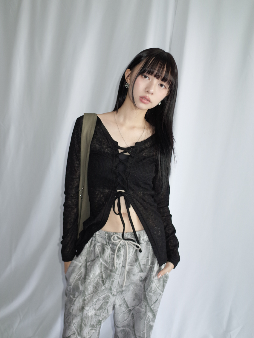 ballet crossover top with slit hem