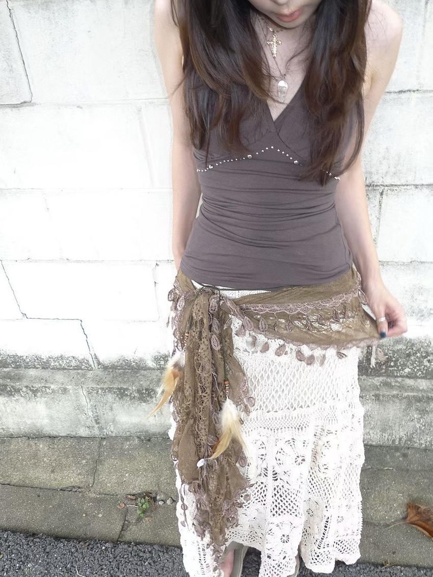 rhinestone tie-back halter top