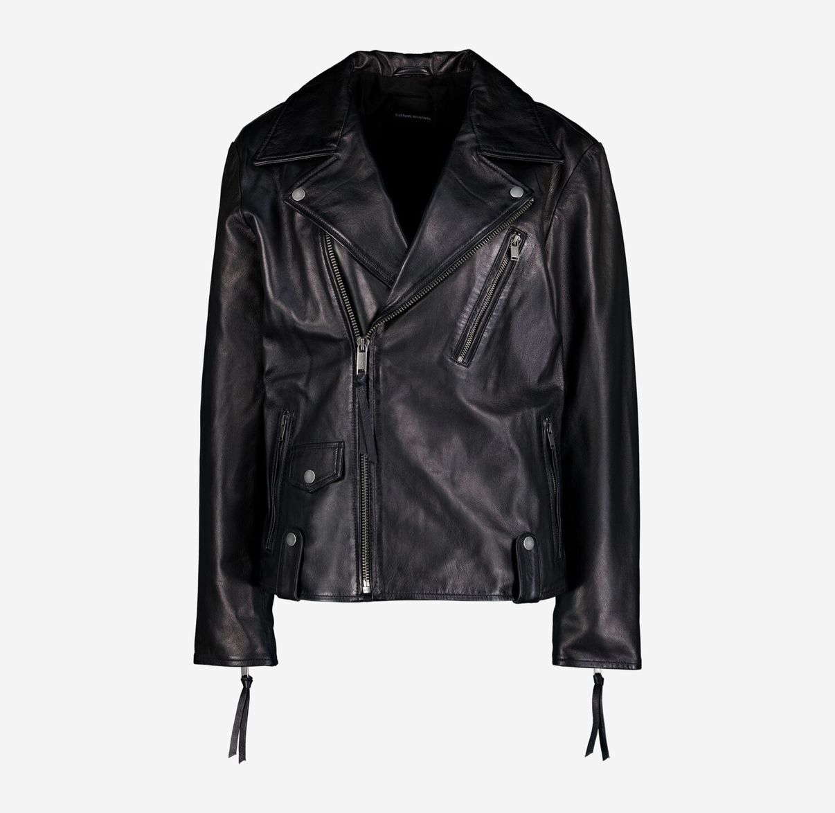 英國代購 (獨立訂單)-COSTUME NATIONAL Black Leather&nbsp;Jacket