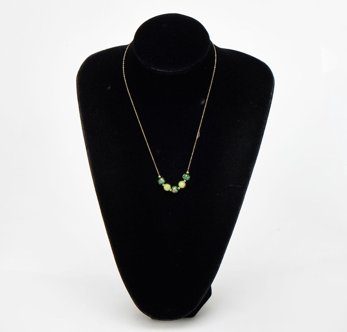 英國代購 (獨立訂單)-CC ZECCHIN Green Murano Glass Perline Pendant Necklace
