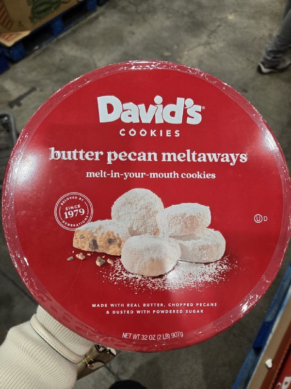[U] CW DAVID'S COOKIES BUTTER PECAN MELTAWAYS, 907G, 049578151813 (UCW25)