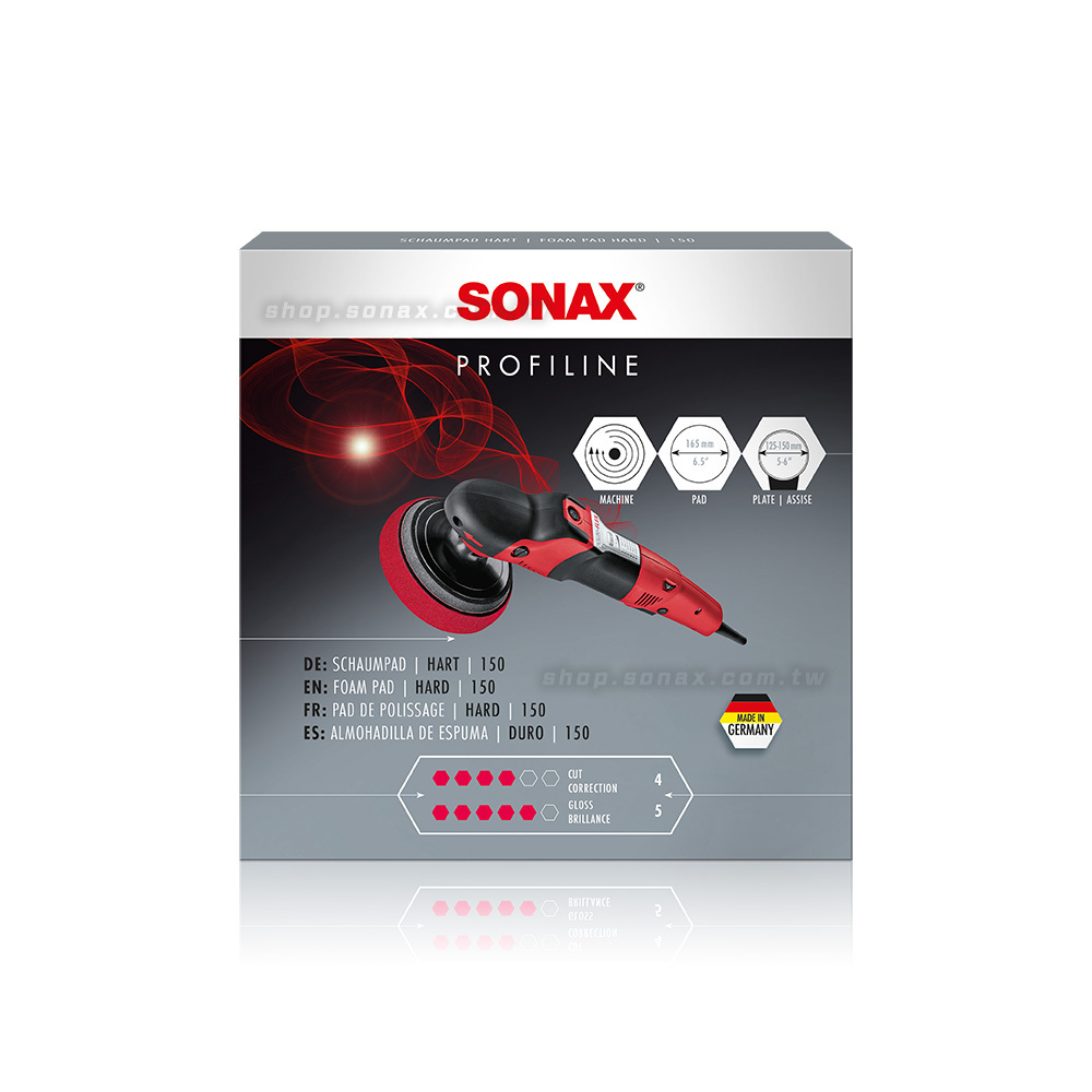 SONAX 紅色拋光綿 (中重度切削)