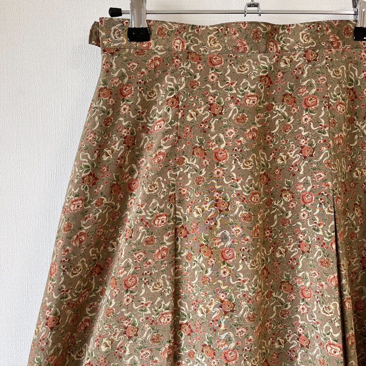 日本製啡色小碎花半身裙