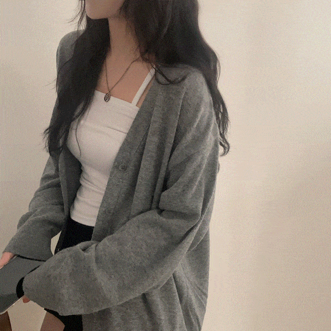 早秋預訂｜V領長袖針織開襟衫