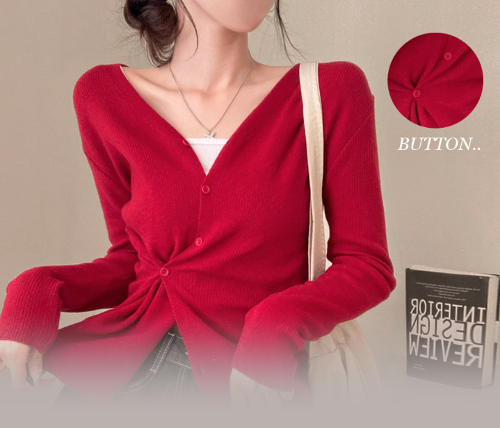 早秋預訂｜雙向側扣針織開襟衫