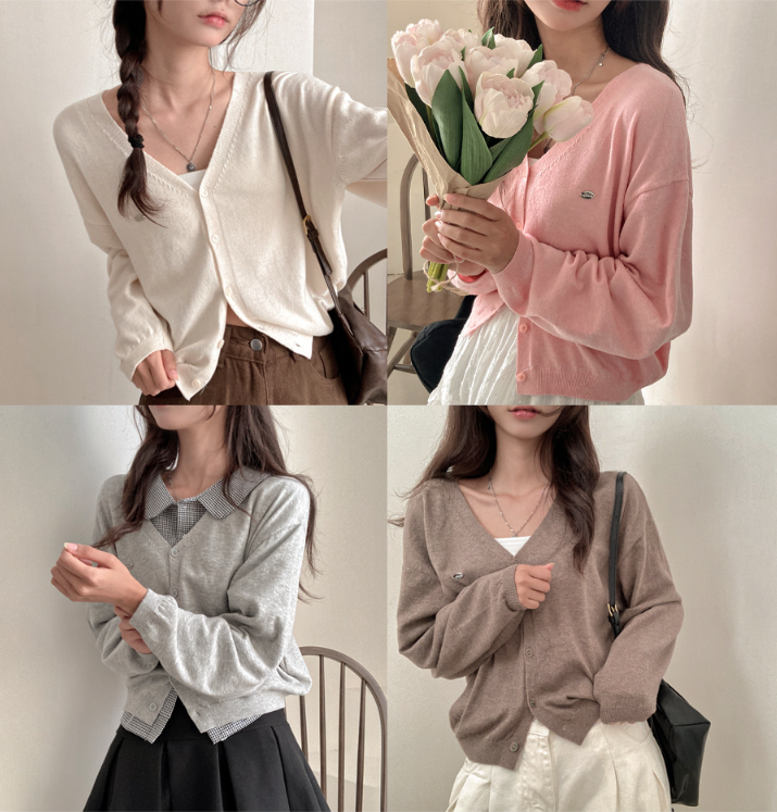 早秋預訂｜Pendant V領棉質針織開襟衫