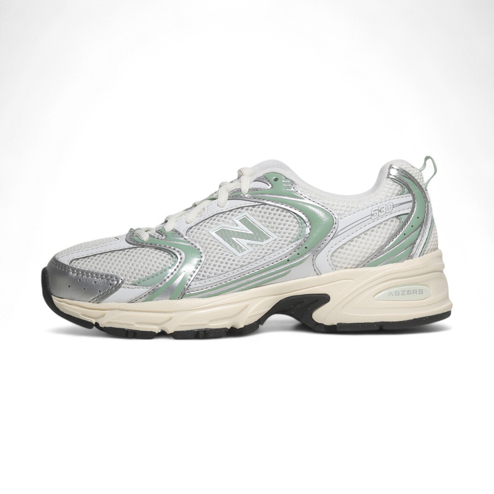 NEW BALANCE 慢跑鞋 NB 530 白銀 蘋果綠 奶油底 復古鞋 女 U530SEB